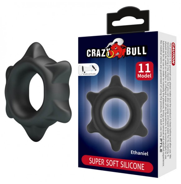 CRAZY BULL - Ethaniel Super Soft Silicon Male Delay Cock Rings (Model 11)
